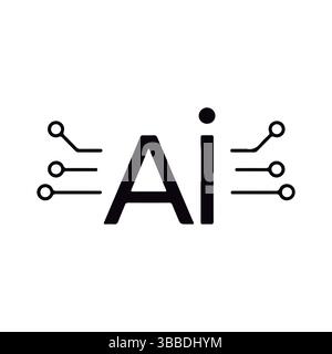 Incroyable illustration de l'IA de réseau neuronal. Illustration de Vecteur