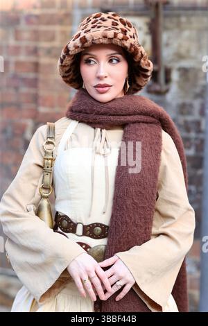 Sydney, Australie, 14 mai 2025. Kishana posant lors de l'AFC Australian Fashion week 2025 présentée par Shark Beauty au Carriageworks le 14 mai 2025 à Sydney, en Australie. Crédit : Pete Dovgan/Speed Media/Alamy Live News Banque D'Images