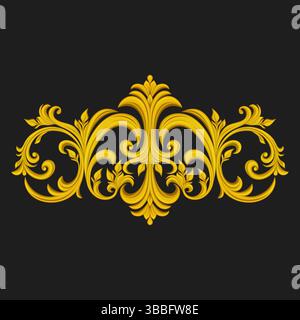 Motif doré décoratif Illustration de Vecteur