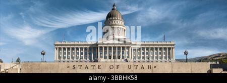 Salt Lake City bâtiment du Capitole de l'État de l'Utah panoramique Banque D'Images