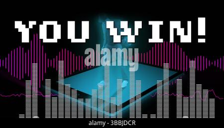 Image de vous gagnez du texte sur la danse numérique danseuse Banque D'Images