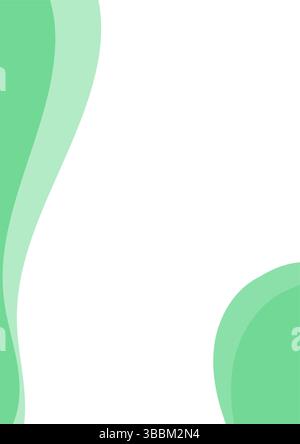 Élégant Green Wave Abstract Background Design parfait pour les présentations brochures sites Web et messages de médias sociaux. Illustration de Vecteur