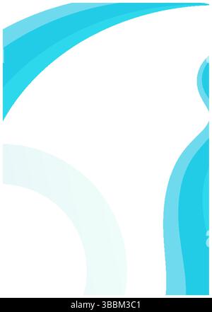 Élégant fond abstrait bleu Design pour les présentations modernes et les sites Web avec des courbes élégantes et une esthétique propre. Illustration de Vecteur