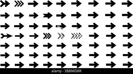 Divers signes fléchés et icônes graphiques vectoriels de haute qualité pour une conception transparente Illustration de Vecteur