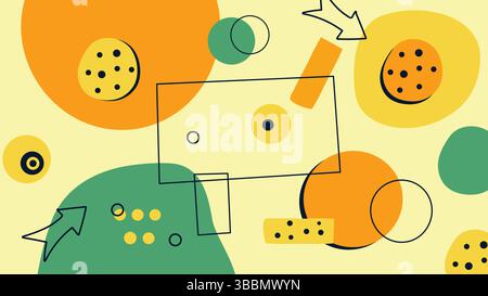 Fond de composition Doodle abstrait ludique Illustration de Vecteur