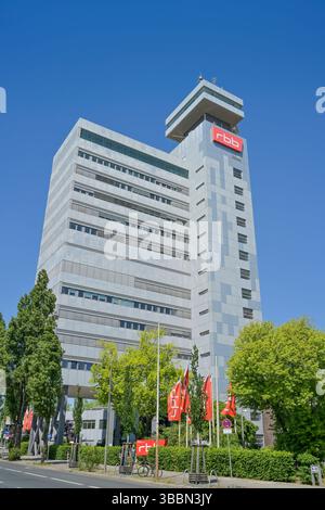 RBB, Hochhaus, Sendezentrum, Rundfunk Berlin Brandenburg, Masurenallee, Charlottenburg, Berlin, Deutschland *** RBB, immeuble de grande hauteur, centre de radiodiffusion, Rundfunk Berlin Brandenburg, Masurenallee, Charlottenburg, Berlin, Allemagne Banque D'Images