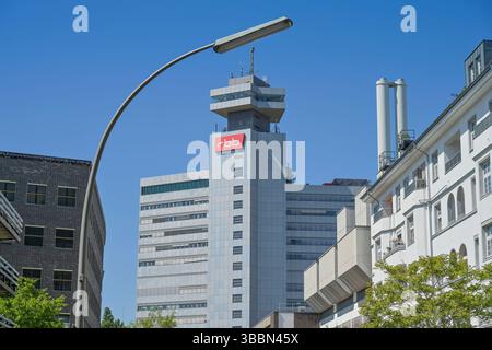RBB, Hochhaus, Sendezentrum, Rundfunk Berlin Brandenburg, Masurenallee, Charlottenburg, Berlin, Deutschland *** RBB, immeuble de grande hauteur, centre de radiodiffusion, Rundfunk Berlin Brandenburg, Masurenallee, Charlottenburg, Berlin, Allemagne Banque D'Images