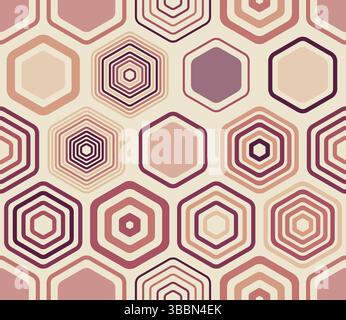 Fond géométrique. Éléments géométriques de style et de couleur variés. Grands hexagones. Motif inclinable. Arrière-plan transparent. Illustration de Vecteur