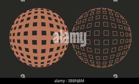 Arrière-plan de concept de cercle concentrique et de diamant Illustration de Vecteur