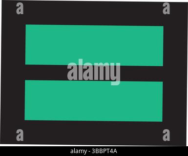 signe égal vert. Icône de vecteur plat isolée sur blanc. Symbole ...
