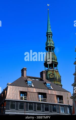 Saint Peter's Church à Riga, Lettonie. Banque D'Images