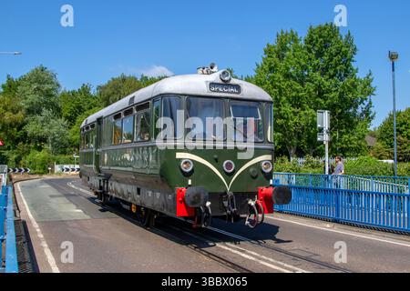 Preston, mai 2025. Waggon und Maschinenbau construit Diesel Railbus E79960, construit en 1958 le bus diesel fonctionnant pour les services de passagers sur Ribble Steam Railway. Banque D'Images