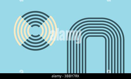 Fond d'œuvre minimaliste abstrait moderne Illustration de Vecteur