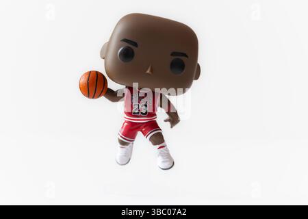 Lviv, Ukraine - 16 mai 2025 : Funko Pop ! Figurine NBA : Bulls Michael Jordan Vinyl Banque D'Images