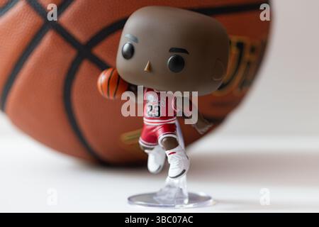 Lviv, Ukraine - 16 mai 2025 : Funko Pop ! Figurine NBA : Bulls Michael Jordan Vinyl Banque D'Images