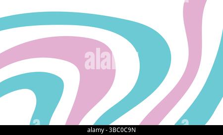 Fond de conception de vagues abstraites turquoise et rose Illustration de Vecteur