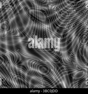 Texture optique ondulée en noir et blanc – arrière-plan abstrait déformé de la grille Banque D'Images
