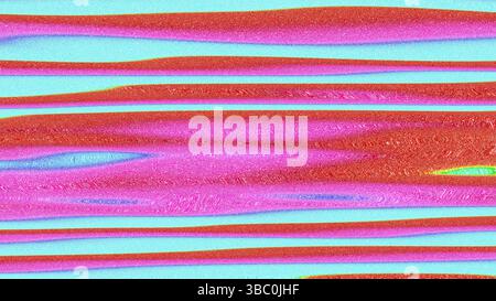 Rayures horizontales colorées avec effet de réfraction de la lumière – peinture abstraite lumineuse vibrante Banque D'Images