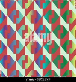 Vecteur de modèle hexagonal coloré 3d abstrait sans couture. Motif artistique hexagonal ethnique oriental géométrique. Conception pour fond, papier peint, revêtement de sol. Illustration de Vecteur