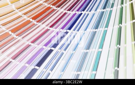 Palette d'échantillons de papier pour choisir la couleur à peindre Banque D'Images