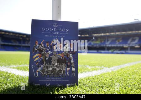 Goodison Park, Liverpool, Royaume-Uni. 18 mai 2025. Premier League Football, Everton versus Southampton ; le dernier match Goodison Park pour hommes crédit : action plus Sports/Alamy Live News Banque D'Images