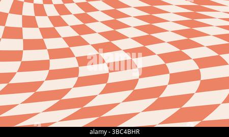 Ensemble d'arrière-plan à carreaux ondulé et déformé Illustration de Vecteur