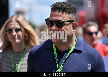 IMOLA, ITALIE - 18 MAI : Ronaldo Luis Nazario de Lima pendant le Grand Prix F1 d'Emilie-Romagne sur le circuit Autodromo Enzo e Dino Ferrari le 18 mai 2025 à Imola, Italie.(photo de Vince Mignott/Alamy Live News) Banque D'Images