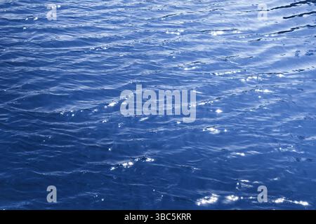 blue​ surface de l'eau. Abstract​ of​ surface​ blue​ water​ reflected​ with​ sunlight​ for​ contexte. Banque D'Images