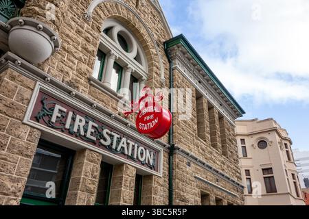 Perth, Australie occidentale - 13 juillet 2018 : très ancien bâtiment de la caserne centrale de pompiers de Perth, Australie occidentale, construit en 1901. Banque D'Images