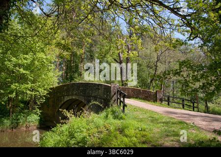Pont Barnshill, canal Wey et Arun, Loxwood, Billingshurst, West Sussex, Angleterre Banque D'Images