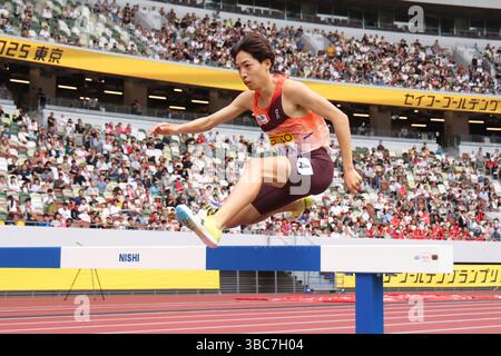 Ryuji Miura, 18 MAI 2025 - Athlétisme : World Athletics Continental Tour Seiko Golden Grand Prix à Tokyo finale masculine de Steeplechase 3000m au stade national de Tokyo, Japon. (Photo YUTAKA/AFLO SPORT) Banque D'Images