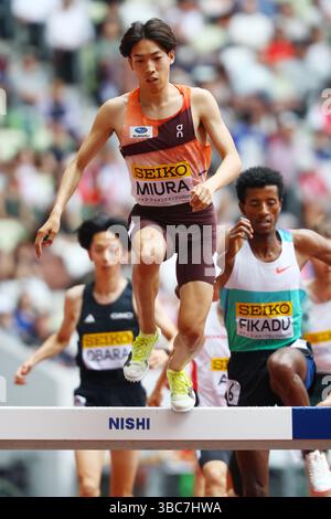 Ryuji Miura (JPN), 18 MAI 2025 - Athlétisme : World Athletic Continental Tour Seiko Golden Grand Prix à Tokyo, 3000mSCfinal masculin au stade national de Tokyo, Japon. (Photo AFLO) Banque D'Images