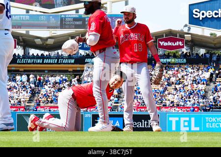 Yusei Kikuchi (Angels) 18 mai 2025 - Baseball : match de saison régulière de la MLB entre les Los Angeles Dodgers et les Los Angeles Angels au Dodger Stadium en Californie, aux États-Unis. Crédit : Creative 2/AFLO/Alamy Live News Banque D'Images