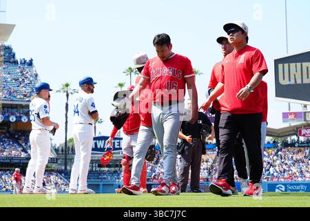 Yusei Kikuchi (Angels) 18 mai 2025 - Baseball : match de saison régulière de la MLB entre les Los Angeles Dodgers et les Los Angeles Angels au Dodger Stadium en Californie, aux États-Unis. Crédit : Creative 2/AFLO/Alamy Live News Banque D'Images