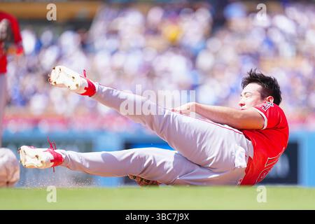 Yusei Kikuchi (Angels) 18 mai 2025 - Baseball : match de saison régulière de la MLB entre les Los Angeles Dodgers et les Los Angeles Angels au Dodger Stadium en Californie, aux États-Unis. Crédit : Creative 2/AFLO/Alamy Live News Banque D'Images