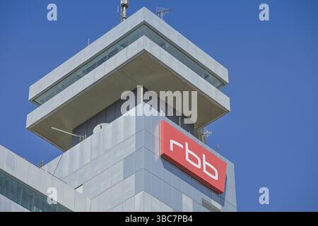 RBB, immeuble de grande hauteur, centre de radiodiffusion, Rundfunk Berlin Brandenburg, Masurenallee, Charlottenburg, Berlin, Allemagne, Europe Banque D'Images