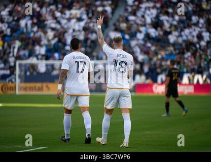 Los Angeles, États-Unis. 18 mai 2025. Football : MLS Professional League, LA Galaxy - Los Angeles FC. Marco Reus (18 ans) de LA Galaxy réagit pendant le match. Crédit : Maximilian Haupt/dpa/Alamy Live News Banque D'Images