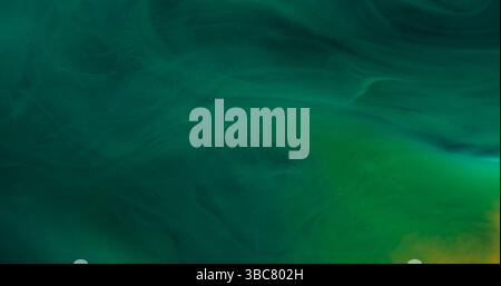 Encre de nuage. Flux de mélange. Substance chimique liquide twirl de texture de fumée bleu flou se répandant sur fond abstrait. Banque D'Images