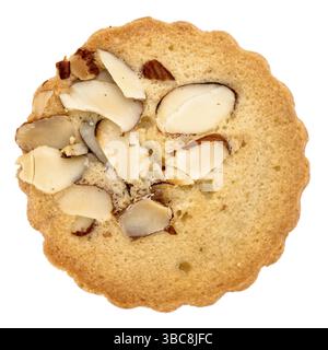 Amande français cookie isolated on white Banque D'Images