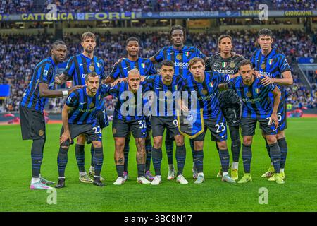 Milan, Italie. 19 mai 2025. Les joueurs de l'Inter pendant le match pendant Inter - FC Internazionale vs SS Lazio, football italien Serie A match à Milan, Italie, 18 mai 2025 crédit : Agence photo indépendante/Alamy Live News Banque D'Images