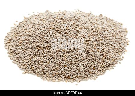 Graines de chia blanches biologiques riches en acides gras oméga-3 Banque D'Images