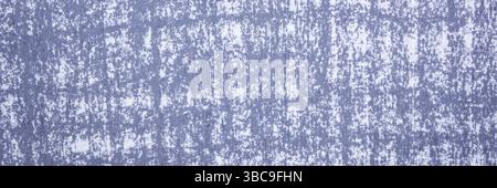 Crayon pastel gris et bleu sur texture de fond de toile d'art blanc, bannière panoramique Banque D'Images