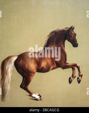 Veste de salopette de George Stubbs. Huile sur toile vers 1762. National Gallery, Londres, Royaume-Uni. Whistlejacket était un cheval de course à la retraite et le 2e marquis de Banque D'Images