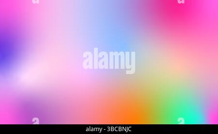 Fond abstrait dégradé multicolore vibrant avec flou pastel doux Banque D'Images