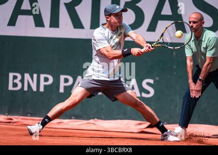 Mae Malige, de France, lors de la qualification du Roland-Garros 2025, Open de France, Grand Chelem tournoi de tennis le 19 mai 2025 au stade Roland-Garros à Paris, France Banque D'Images
