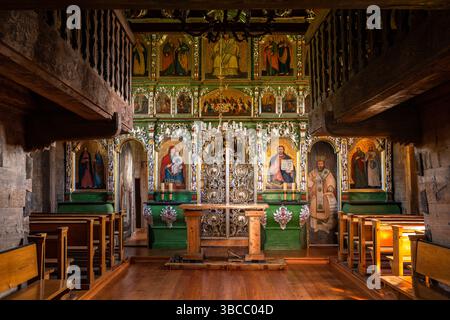 Saints Cosmas et Damian Eglise grecque catholique à Krempna, Pologne Banque D'Images