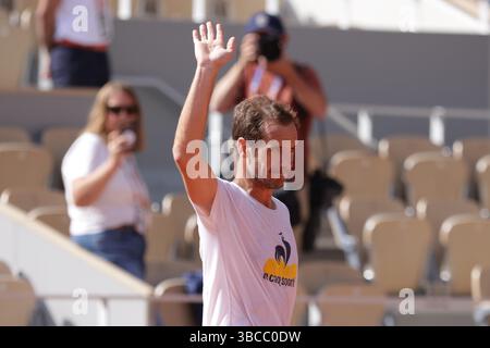 Richard Gasquet, de France, lors de la qualification du Roland-Garros 2025, Open de France, Grand Chelem, tournoi de tennis le 19 mai 2025 au stade Roland-Garros à Paris, France Banque D'Images
