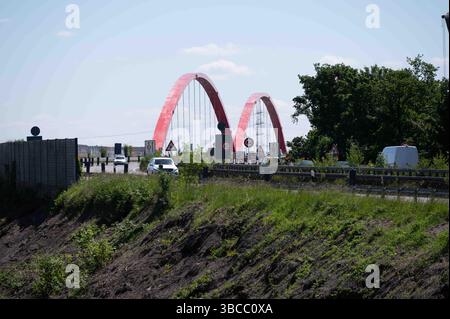 Bottrop, Deutschland. 19 mai 2025. Le chantier du pont autoroutier A42 sur le canal Rhin-Herne près de Bottrop, le 19 mai 2024. Crédit : dpa/Alamy Live News Banque D'Images