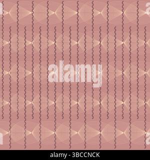 Motif sans couture avec des vagues grises abstraites et des rayures bouclées Illustration de Vecteur