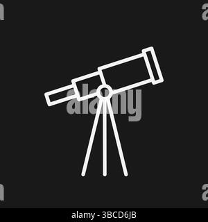 Vecteur d'icône de télescope illustration simple du graphique d'instrument astronomique Illustration de Vecteur